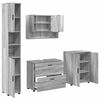 vidaXL Kylpyhuonekalustesetti laatikon kanssa 4 pcs Harmaa Sonoma