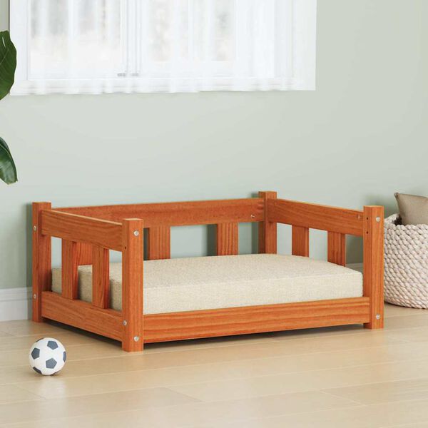 vidaXL Koiran Peti Vaha ruskea 65,5 x 50,5 x 28 cm Massiivinen mänty