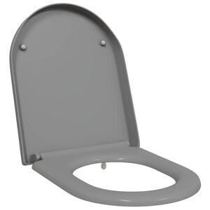 vidaXL WC-istuin Harmaa 49 x 36 x 4 cm Duroplast