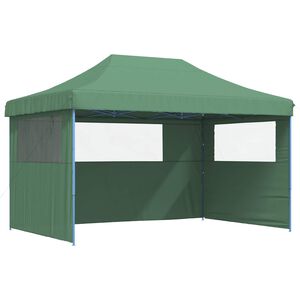 vidaXL Juhlateltta 440 x 292 x 315 cm Vihre&auml; sinisell&auml; rungolla