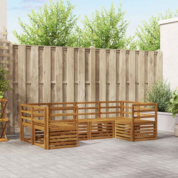 vidaXL Sohvasarjat 6 pcs Luonnollinen Tihe&auml; akasiapuu