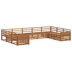 vidaXL Ulkosohvakokoelma 9 pcs Luonnollinen Tihe&auml; akasiapuu