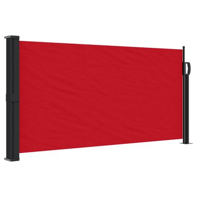 vidaXL Sisäänvedettävä sivumarkiisi punainen 100x300 cm