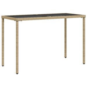 vidaXL Puutarhap&ouml;yt&auml; lasip&ouml;yt&auml;levy beige 115x54x74 cm polyrottinki