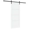vidaXL Liukuovi 86 x 211 cm Tekninen puu Valkoinen ja musta