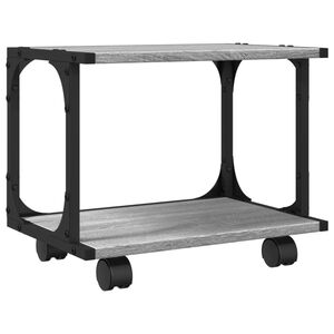 vidaXL Tulostinteline 2 tasoa harmaa Sonoma 41x28x33,5 cm tekninen puu