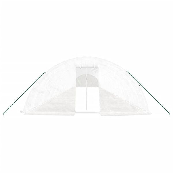 vidaXL Kasvihuone ter&auml;srungolla valkoinen 120 m&sup2; 24x5x2,3 m