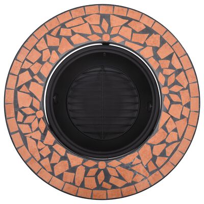 vidaXL Mosaiikkitulisija terrakotta 68 cm keramiikka
