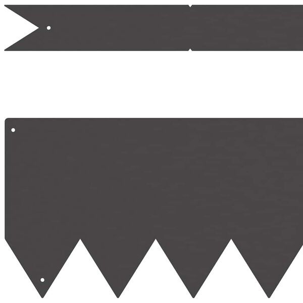 vidaXL Nurmireunus 50 pcs Musta 100 x 0.05 x 20 cm