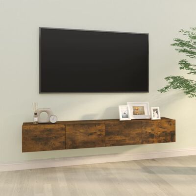 vidaXL TV-seinäkaapit 2 kpl savutammi 100x30x30 cm tekninen puu