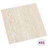 vidaXL Lattialankut 55 pcs Beige 5,11 m&sup2; Polyvinyylikloridi
