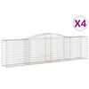 vidaXL Kaarevat kivikorit 4 kpl 400x50x100/120 cm galvanoitu rauta