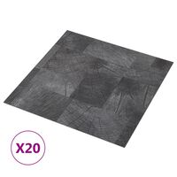 vidaXL Itsekiinnittyvä lattialankku 20 kpl PVC 1,86 m² puukuvio