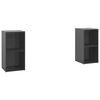 vidaXL TV-tasot 2 kpl korkeakiilto harmaa 72x35x36,5 cm tekninen puu