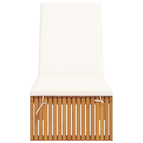 vidaXL Aurinkotuoli tyynyllä Ruskea 200 x 55 x 94 cm Täysi Akaasiapuu