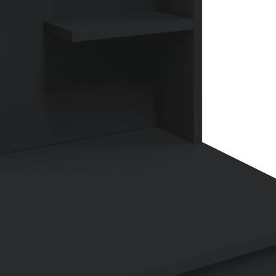 VidaXL Peilipöytä LED-valoilla musta 96x40x142 cm