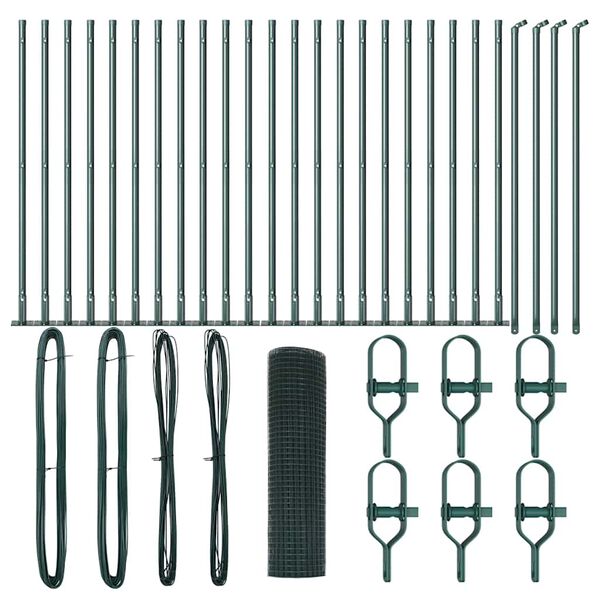 vidaXL Aitalatu Vihre&auml; 50 x 0,8 m (25 x 25 mm verkko) Ter&auml;s ja PVC