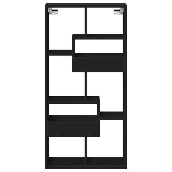 vidaXL Sein&auml;kaappi musta 50x15x100 cm tekninen puu