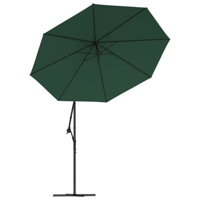 vidaXL Aurinkovarjon vaihtokangas vihreä 350 cm