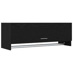 vidaXL Vaatekaappi Musta tammi. 100 x 32,5 x 35 cm Tekninen puu