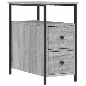 vidaXL Y&ouml;p&ouml;yt&auml; harmaa Sonoma 30x60x60 cm tekninen puu