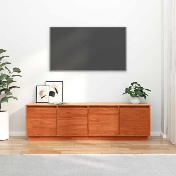 vidaXL TV-kaappi Ruskea 156 x 37 x 45 cm Tekninen puu