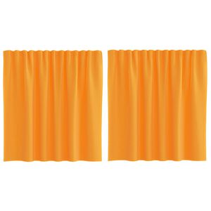 vidaXL Voile-verhot lenkeill&auml; 2 kpl oranssi 140x140 cm