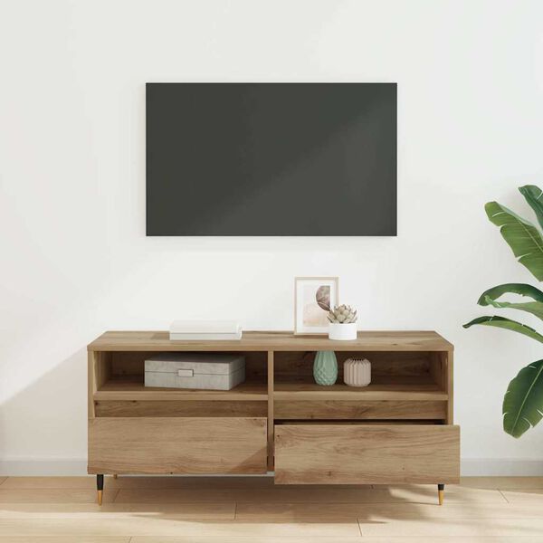 vidaXL TV-kaappi laatikon kanssa Artisan tammi 100 x 34,5 x 44,5 cm