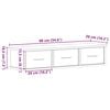 vidaXL TV-sein&auml;kaappi musta tammi 88x26x18,5 cm tekninen puu