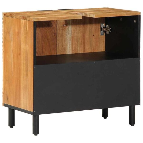 vidaXL Kylpyhuoneen allaskaappi ovella Tihe&auml; akasiapuu 62 x 33 x 58 cm