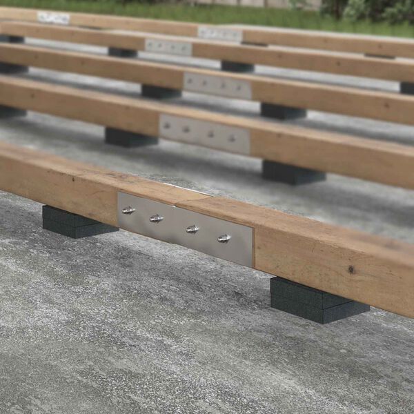 vidaXL Kumirouhepatiop&auml;&auml;llyste Musta 9 x 9 x 2 cm Kumi