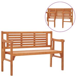 vidaXL Kokoontaitettava puutarhapenkki 120 cm t&auml;ysi eukalyptuspuu