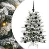 vidaXL Salkomallinen tekoinen joulukuusi Valkoinen 120 cm PE ja PVC