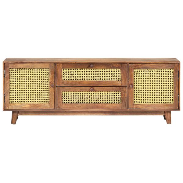 vidaXL TV-taso 124x29x45 cm täysi mangopuu