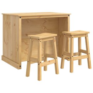 vidaXL Keitti&ouml;saari Setti 3 kpl Hunajavaha 112 x 77 x 91,5 cm