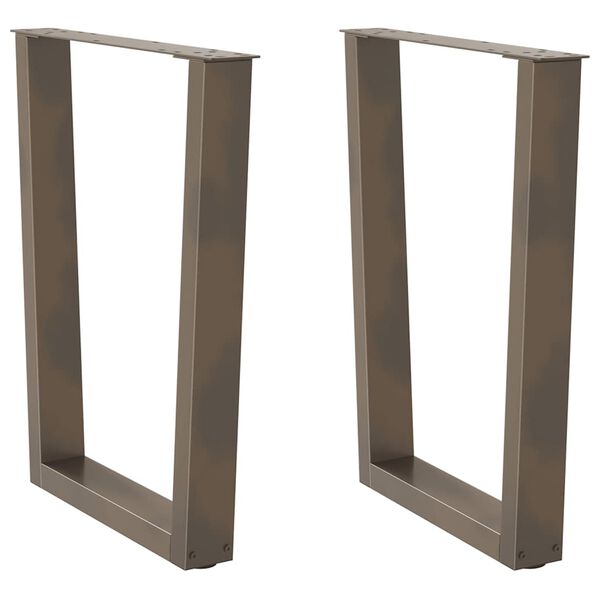 vidaXL Ruokapöydän jalat V-muotoiset 2 kpl Luonnonvärinen teräs 60x(72-73,3) cm Teräs