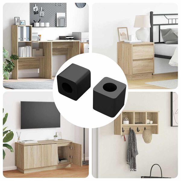 vidaXL Laatikkoteline 2 pcs Musta 15 x 15 x 15mm PP-kopolymeeri