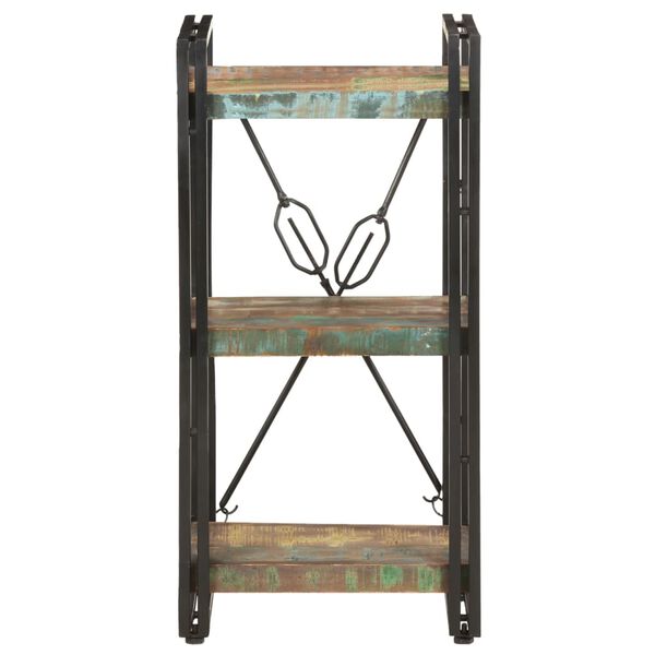 vidaXL 3-tasoinen kirjahylly 40x30x80 cm t&auml;ysi kierr&auml;tetty puu