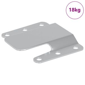 vidaXL Pinnalle Asennettava Kiinnike 419 Hopea 75 x 66 x 1,4 mm Ter&auml;s