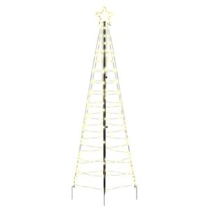 vidaXL LED-joulupuu 250 cm 390 LEDi&auml; L&auml;mpim&auml;n Valkoinen Ter&auml;s
