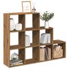 vidaXL Huoneenjakaja 4 tasoa savutammi 137,5x29x103,5 cm tekninen puu