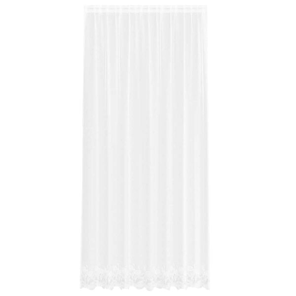 vidaXL Verkkoverho verhoilla Kukallinen Valkoinen 260x200cm Polyesteri