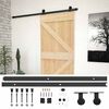 vidaXL Liukuovi Luonnollinen ja musta 80 x 210 cm T&auml;ysi m&auml;nty