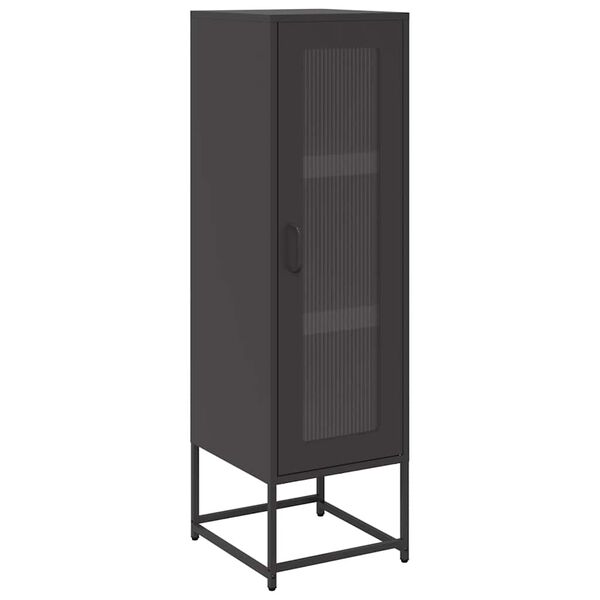 vidaXL Highboard Musta 36x39x123 cm Kylm&auml;valssattu ter&auml;s