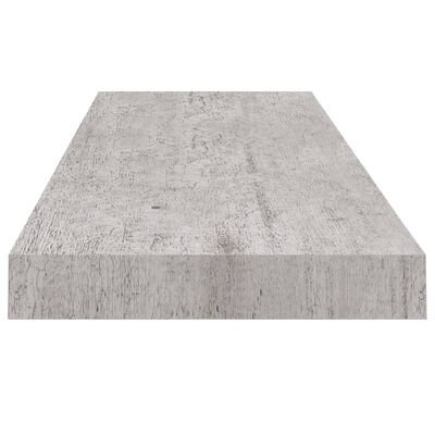 vidaXL Kelluvat seinähyllyt 2 kpl betoninharmaa 80x23,5x3,8 cm MDF