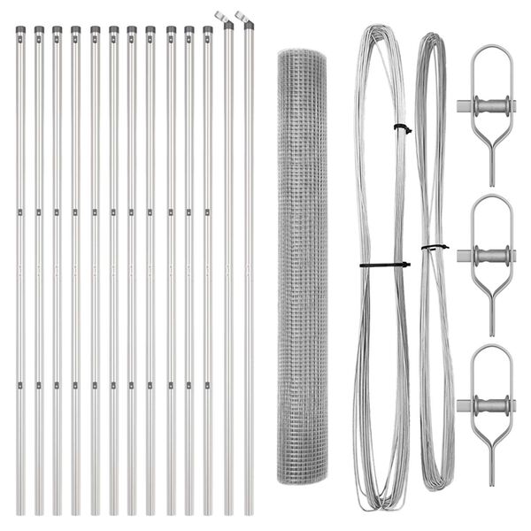 vidaXL Aitalatu Hopea 25 x 1 m (19 x 19 mm verkko) Ter&auml;s