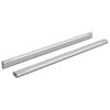 vidaXL Kaapintanko 2 kpl Hopea 472 x 15 x 29 mm Alumiiniseos