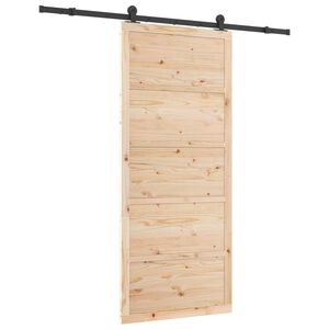 vidaXL Liukuovi 80 x 208 cm T&auml;ysi m&auml;nty Luonnollinen