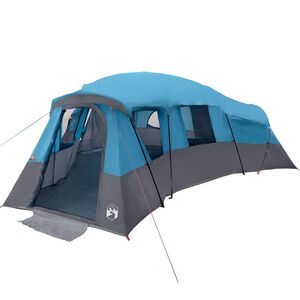 vidaXL Perhe Teltta 20 hengelle Vedenpit&auml;v&auml; Sininen taffeta