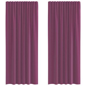 vidaXL Voile-verhot tankotaskuilla 2 kpl violetti